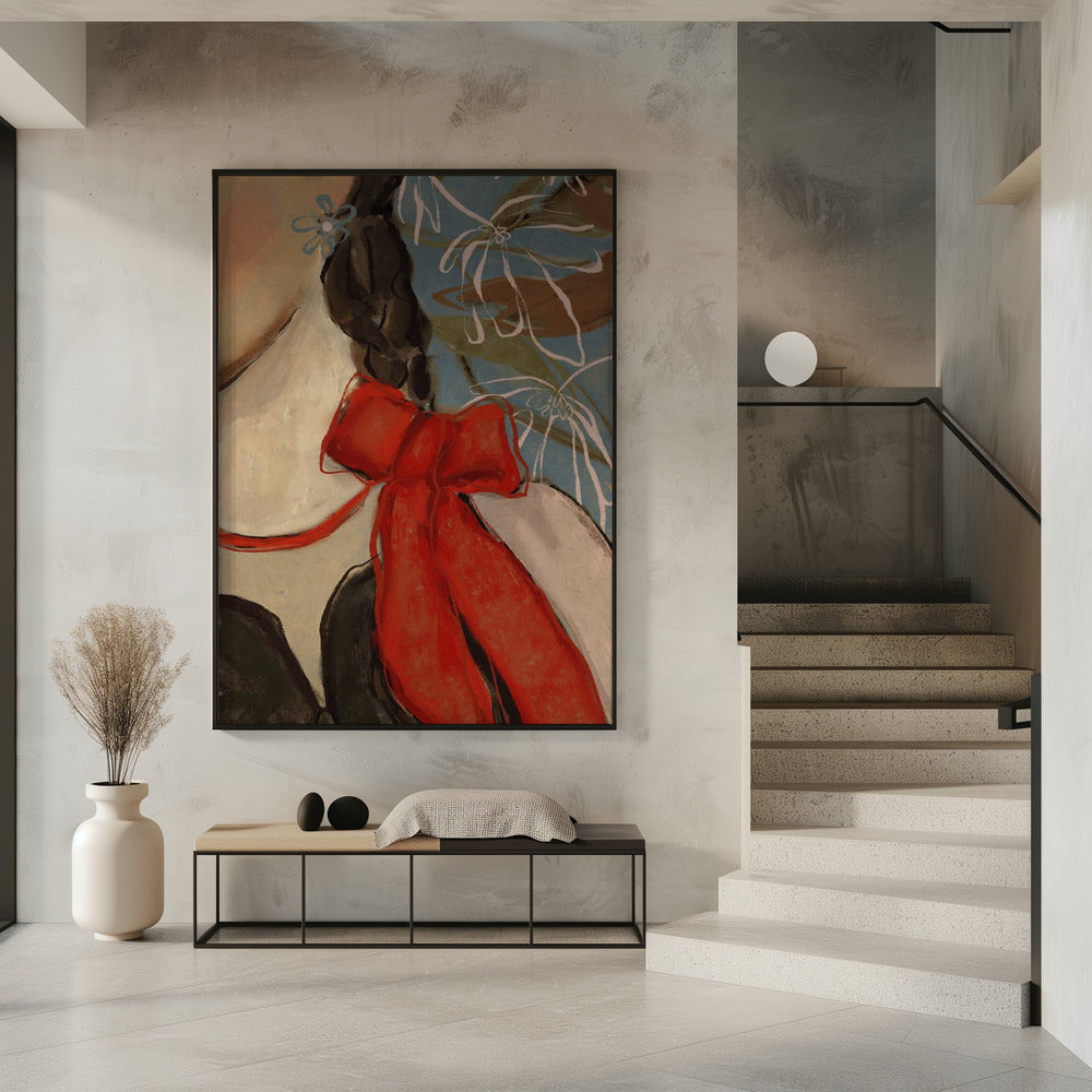 Scharlachrote Schleife Eleganz | Poster