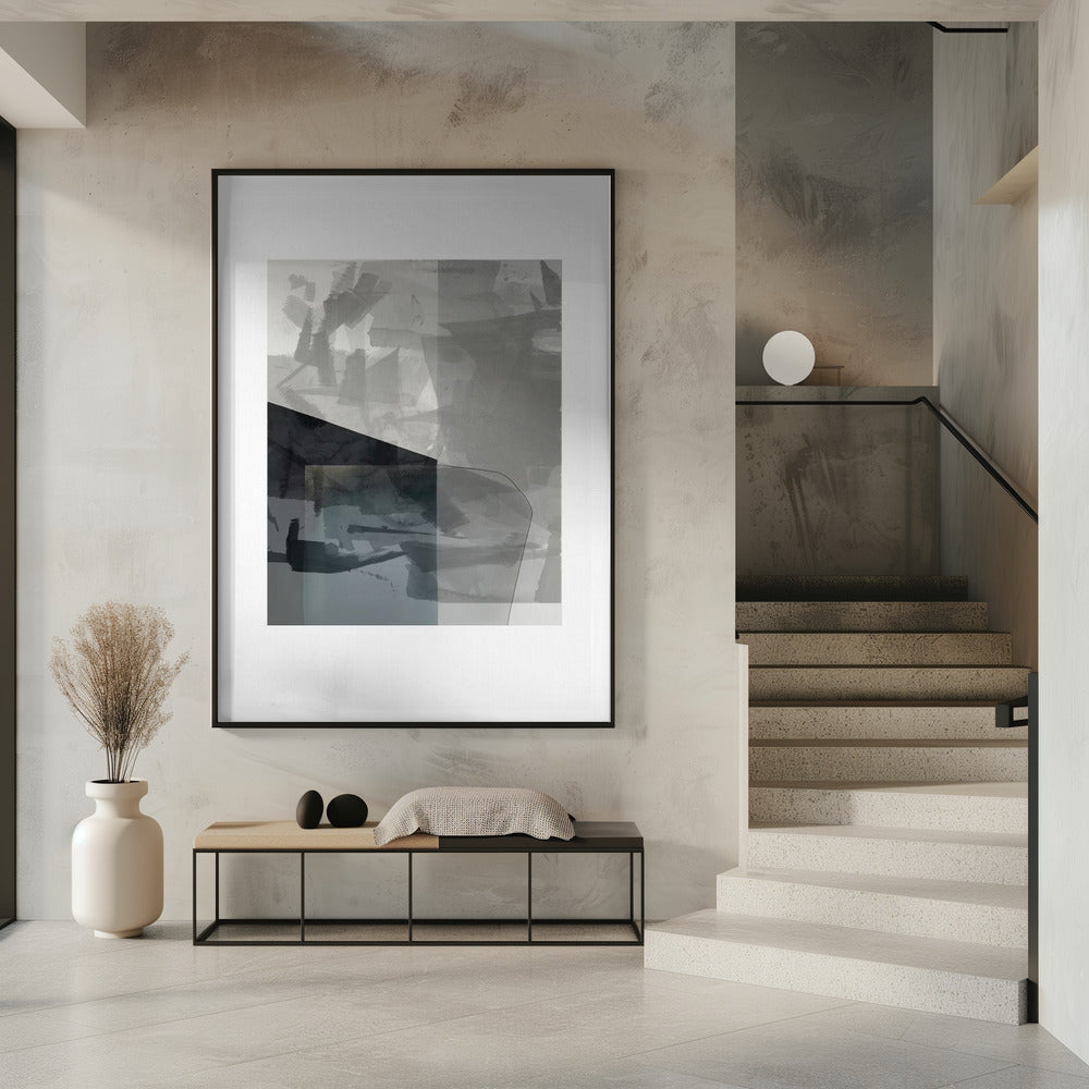 Abstrakte monochrome Lasur 1 | Poster