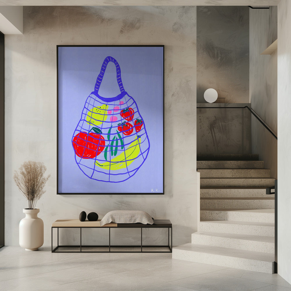Einkaufstasche Blau | Poster