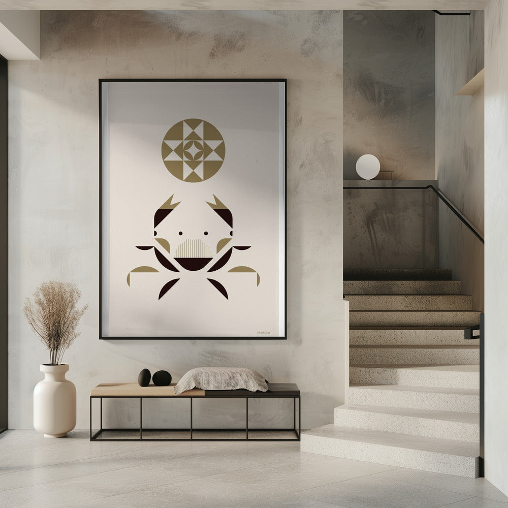 Golden Animals - Geisterkrabbe (Weiß) | Poster