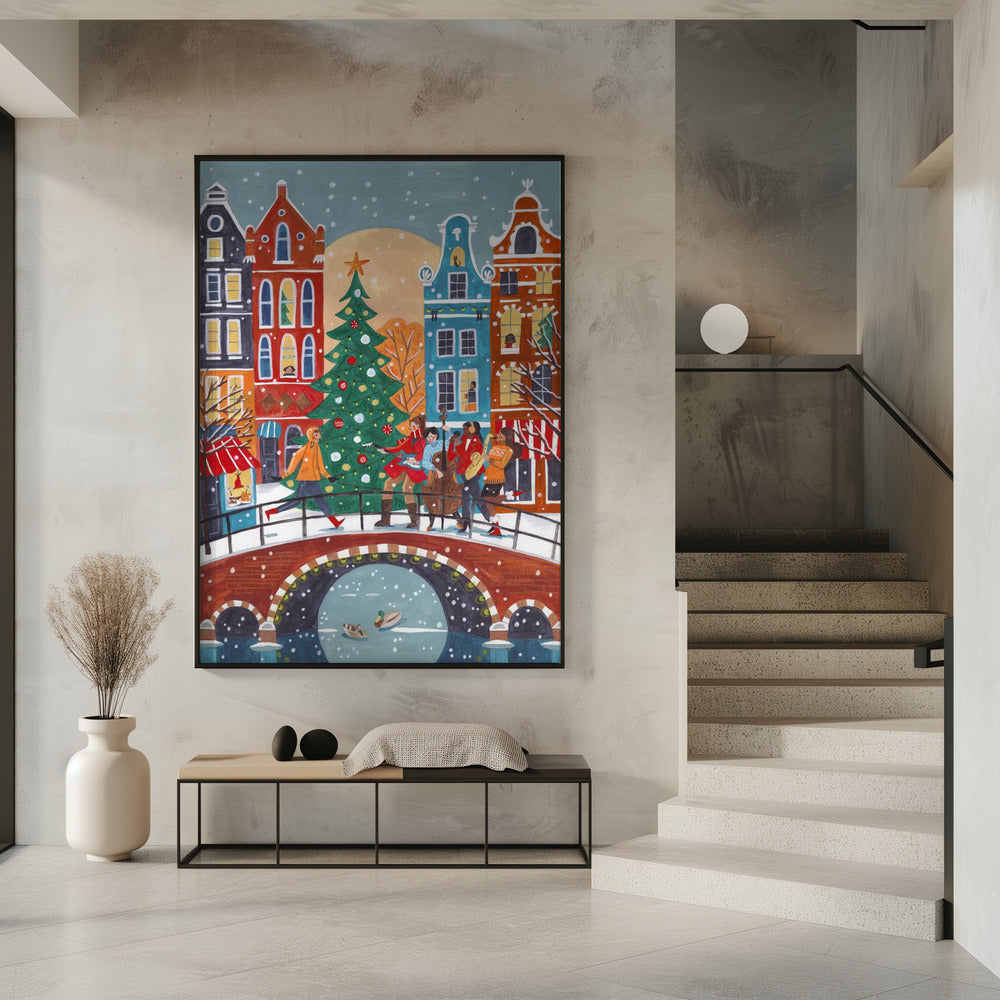 Schneefall in Amsterdam | Poster