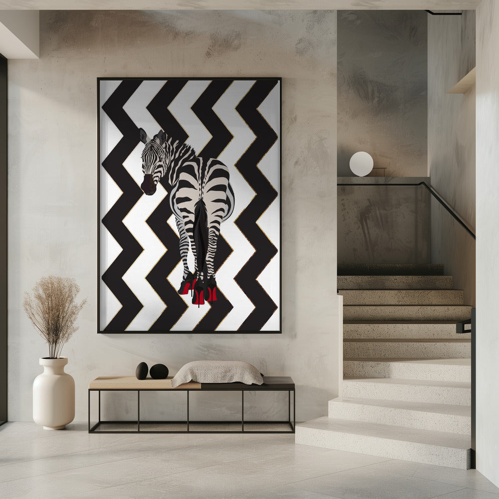Zebra Heels Zickzack | Poster