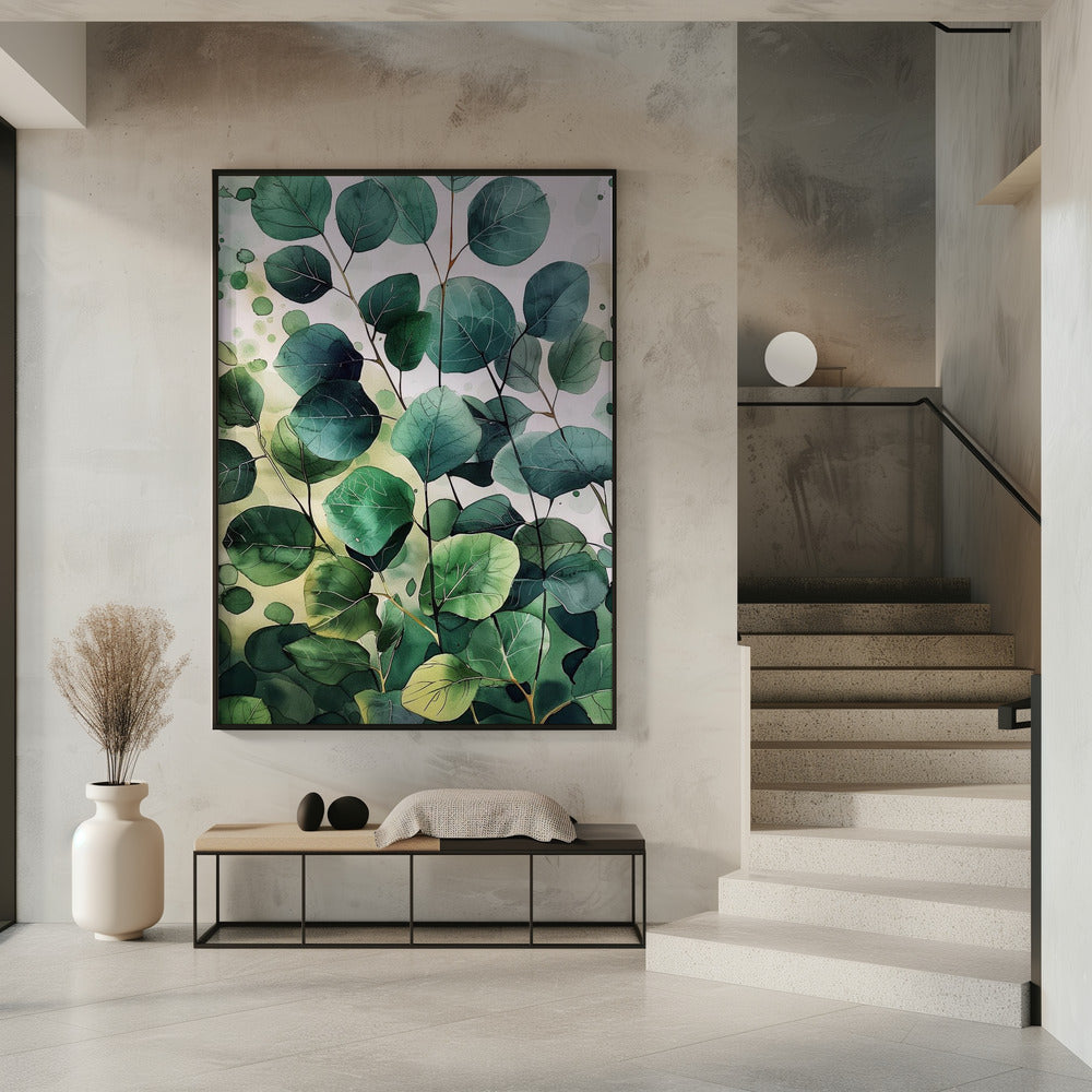 Natur Blumen und Blätter Aquarellkunst (9) | Poster
