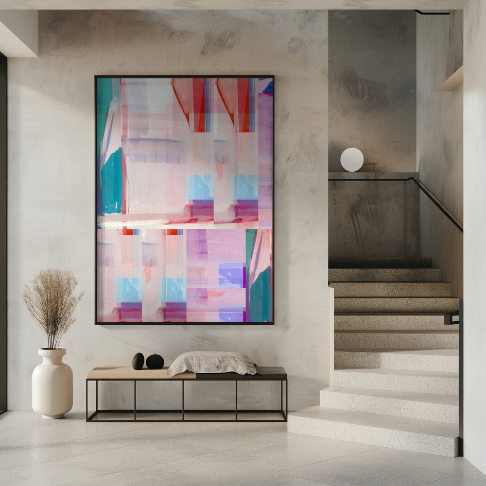 Blau-rosa Formen Nr. 1 | Poster