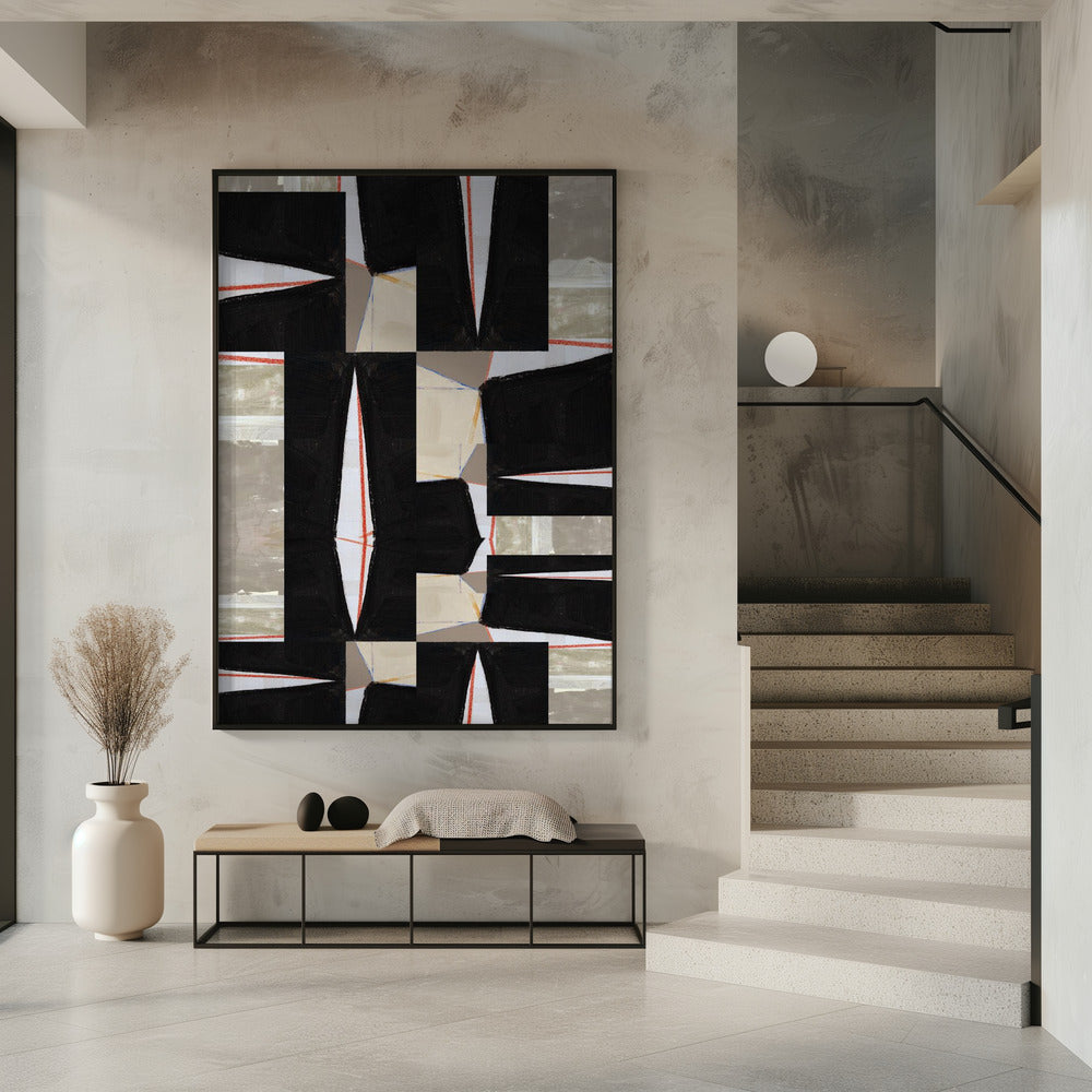 Abstraktes schwarzes Puzzle 2 | Poster