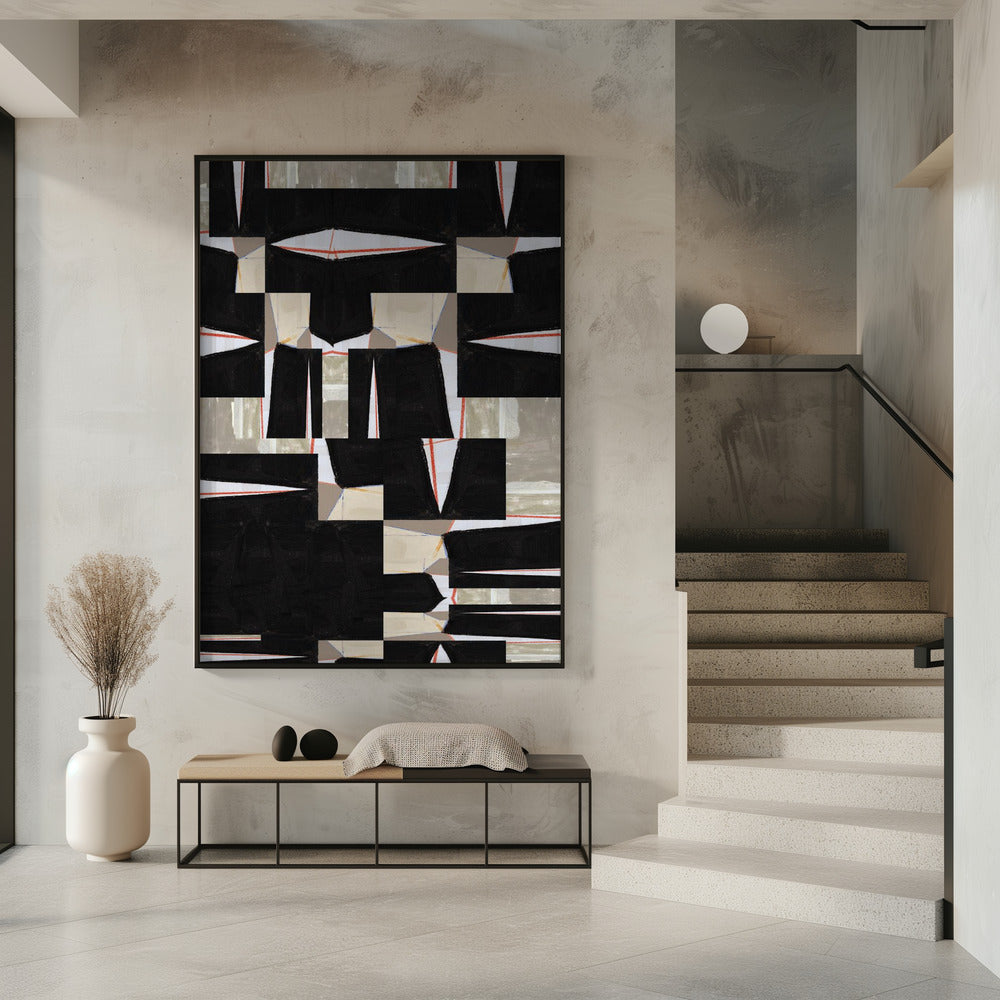 Abstraktes schwarzes Puzzle 3 | Poster