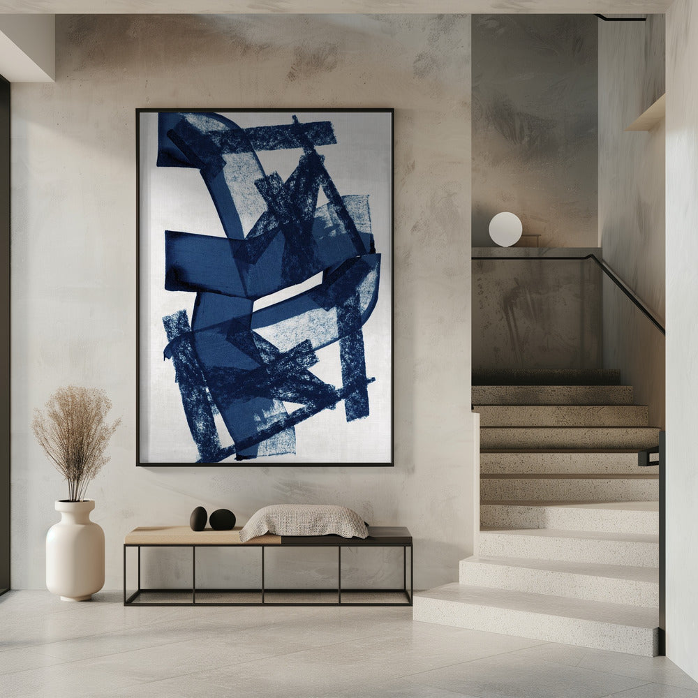 Abstrakte blaue Struktur 2 | Poster