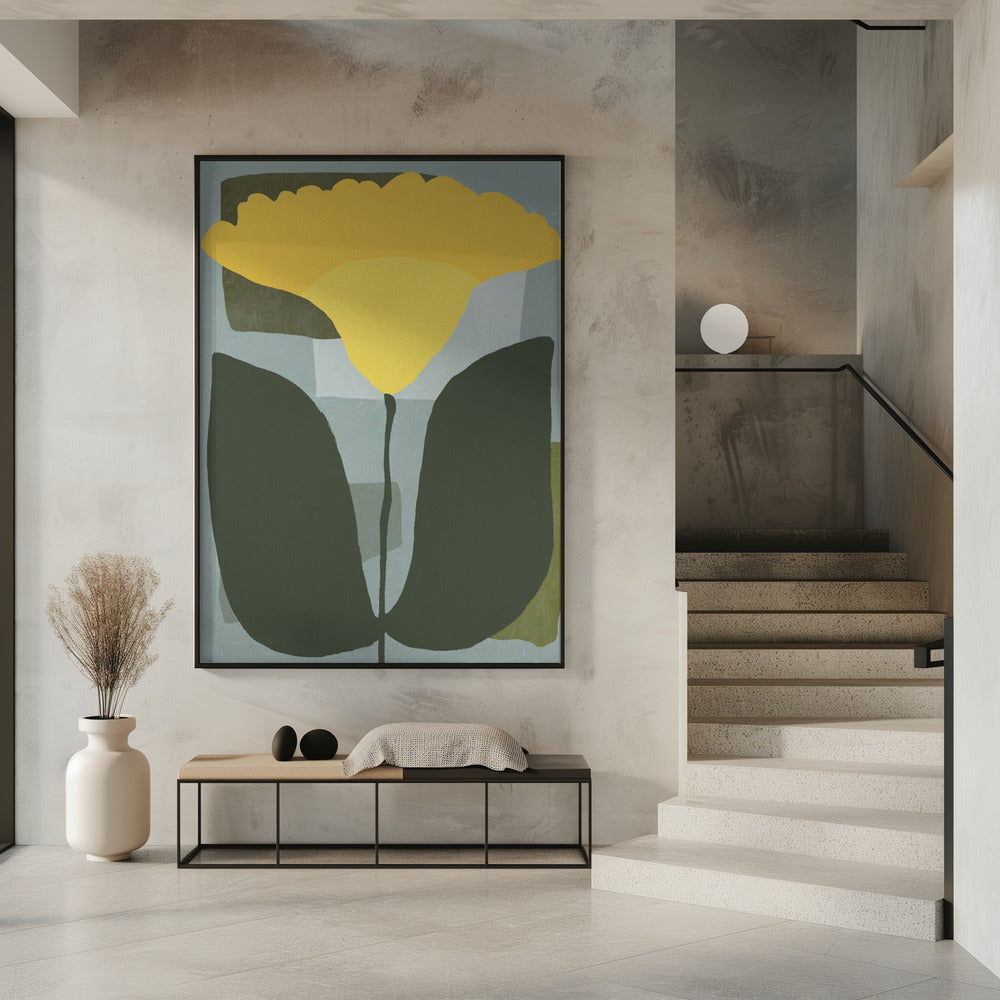 Schlichte gelbe Blume | Poster