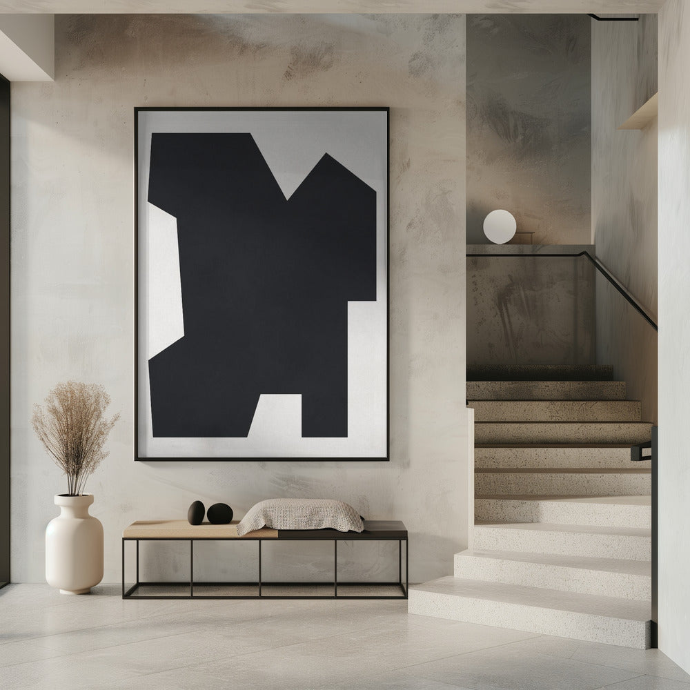 Schwarz-Weiß-Geometrie 6 | Poster