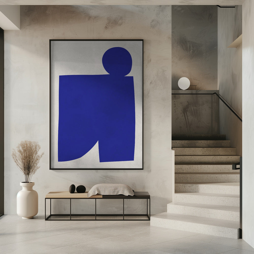 Blau-weiße Kunst 1 | Poster