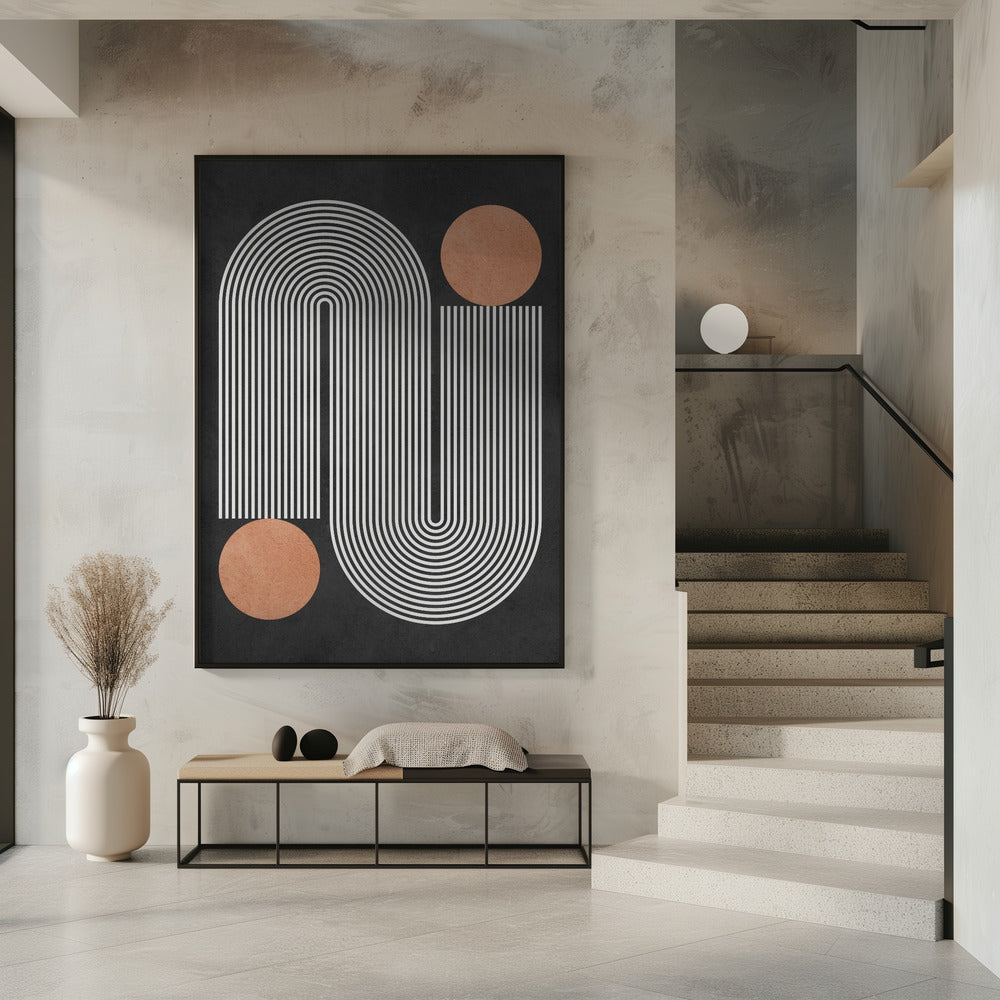 Kreise auf schwarzem Hintergrund 1 | Poster