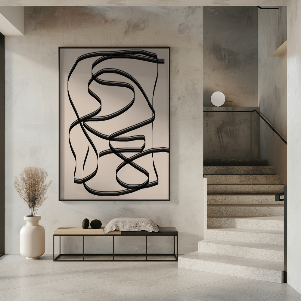 Labyrinth mit fließenden Linien | Poster
