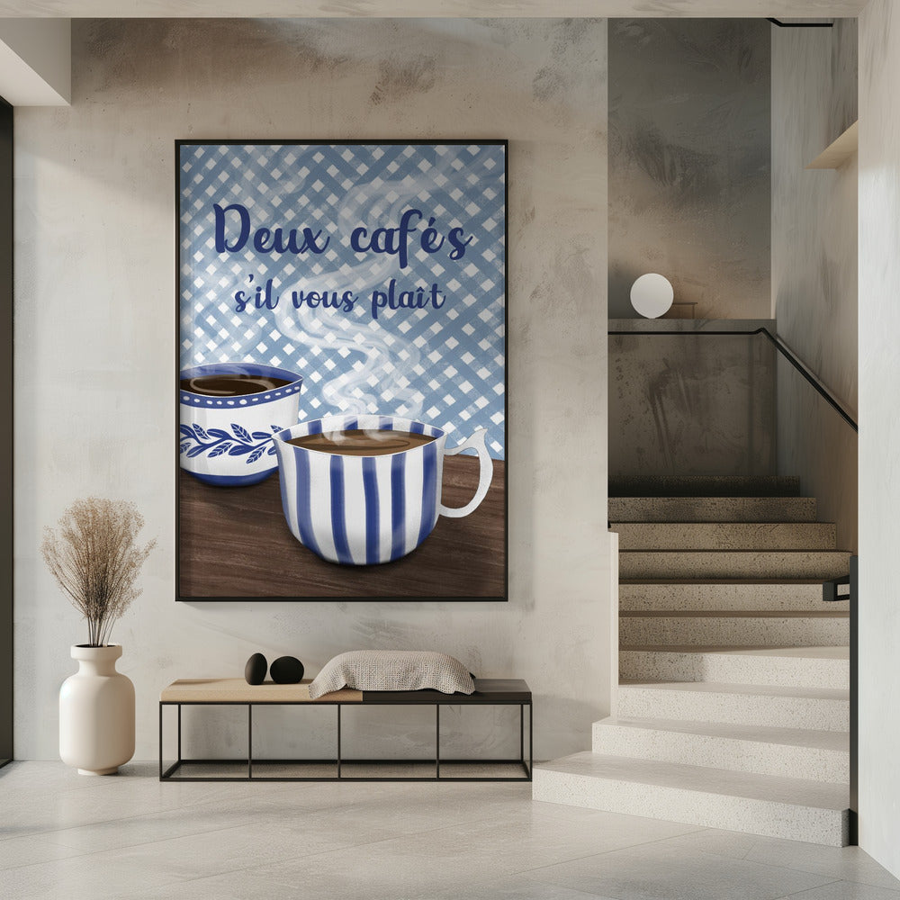 Zwei Kaffee bitte | Poster