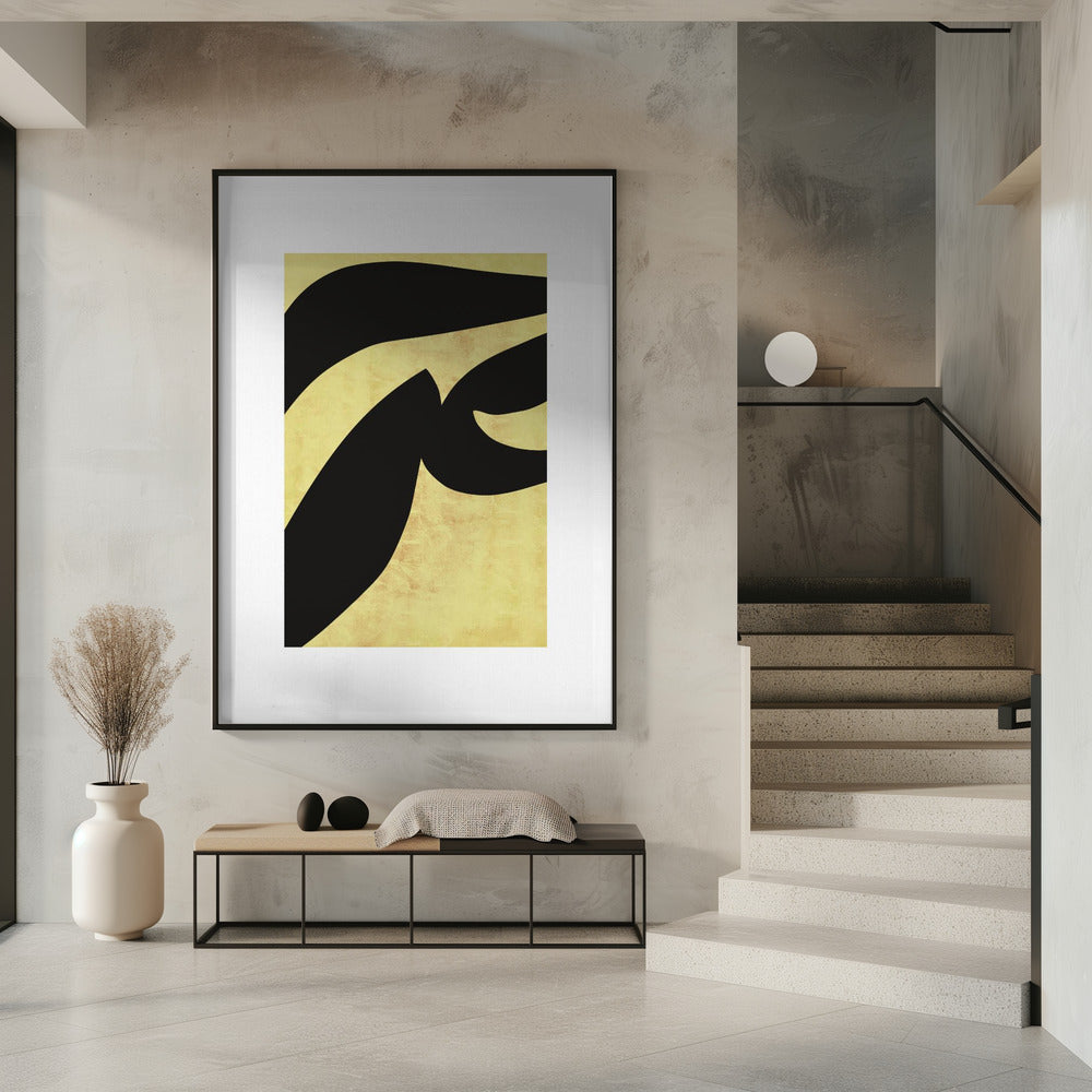 Abstrakter schwarzer Formendruck Nr. 1 | Poster
