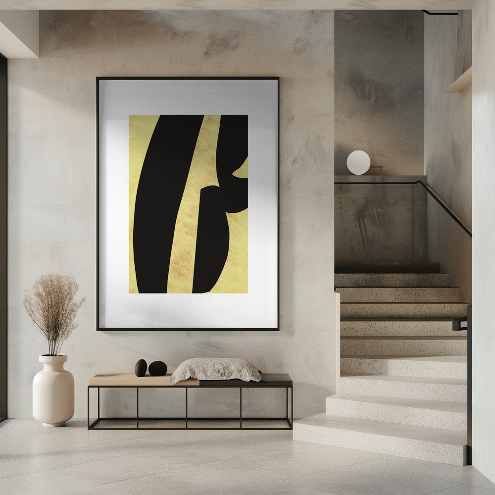 Abstrakte schwarze Formen Druck Nr. 5 | Poster