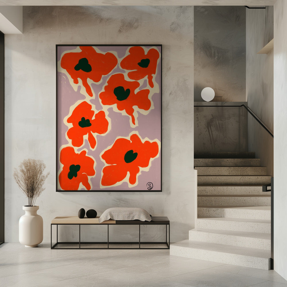 Vibrant Poppy Flowers | Poster