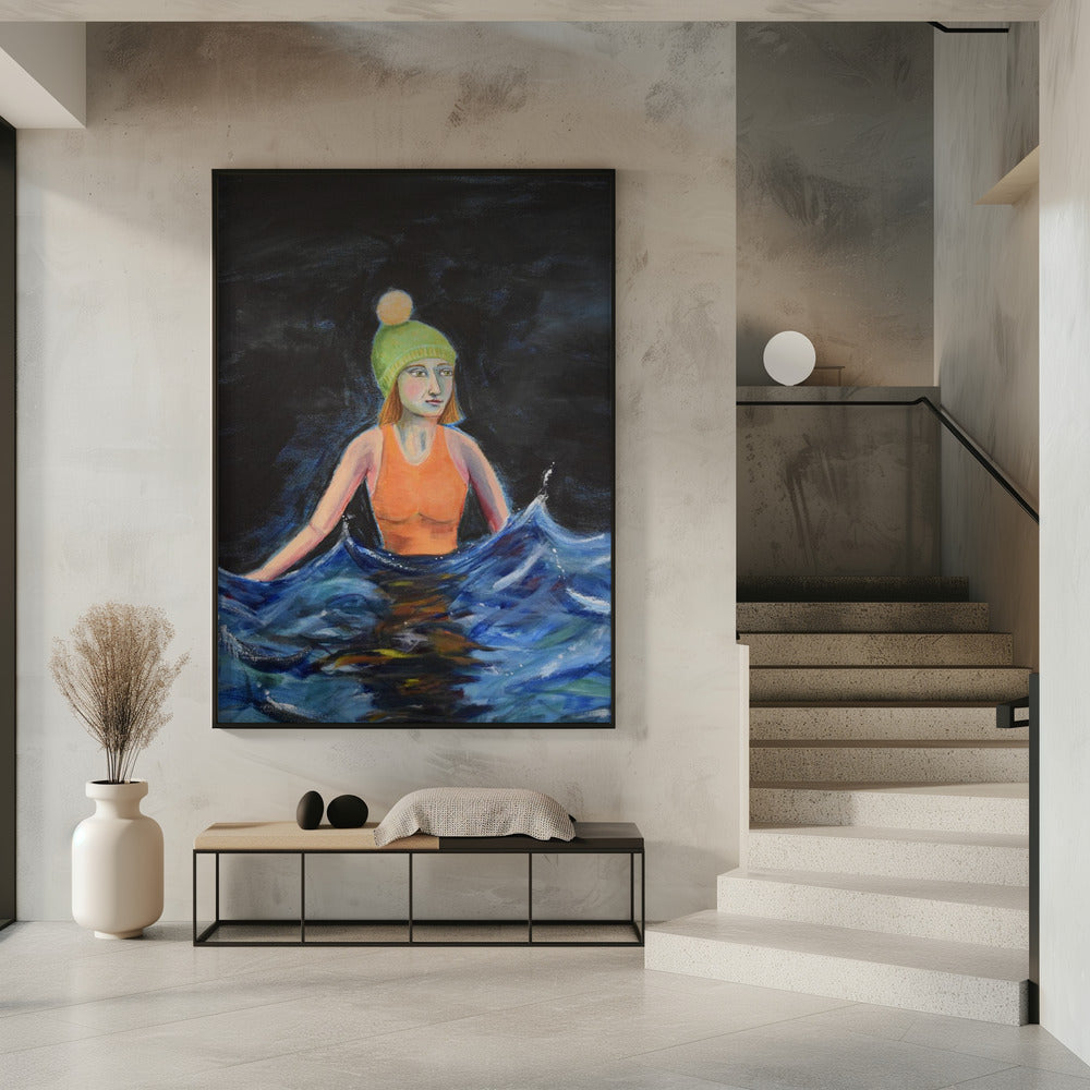Wild Swimming in Ocean | Poster