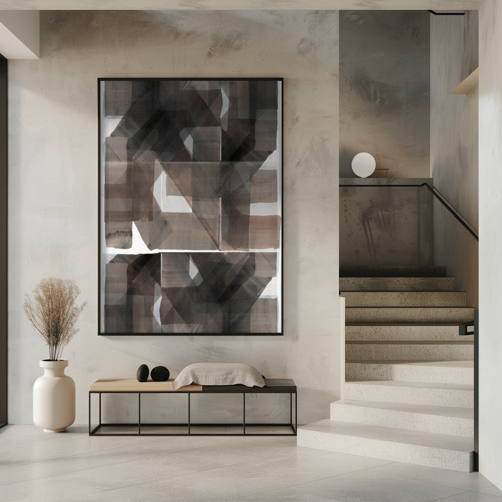Abstract Dark Hammered 1 | Poster