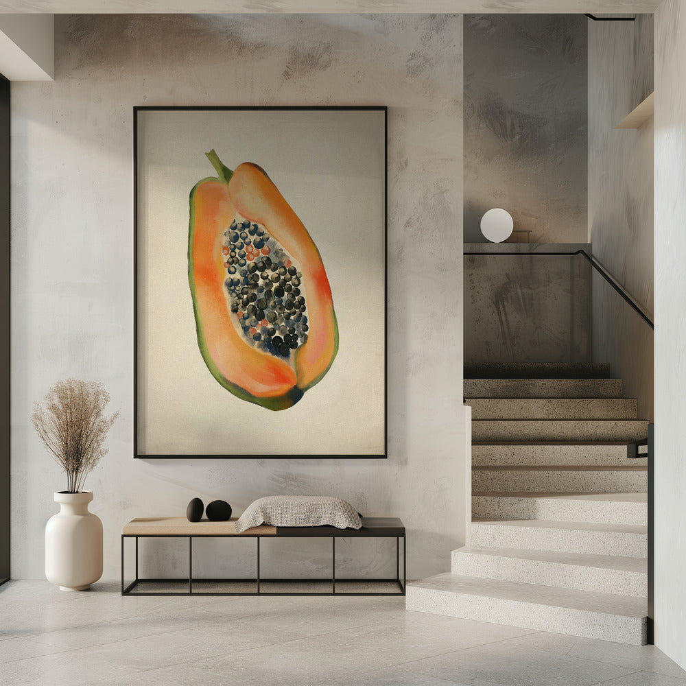 Vintage-Frucht - Papaya | Poster