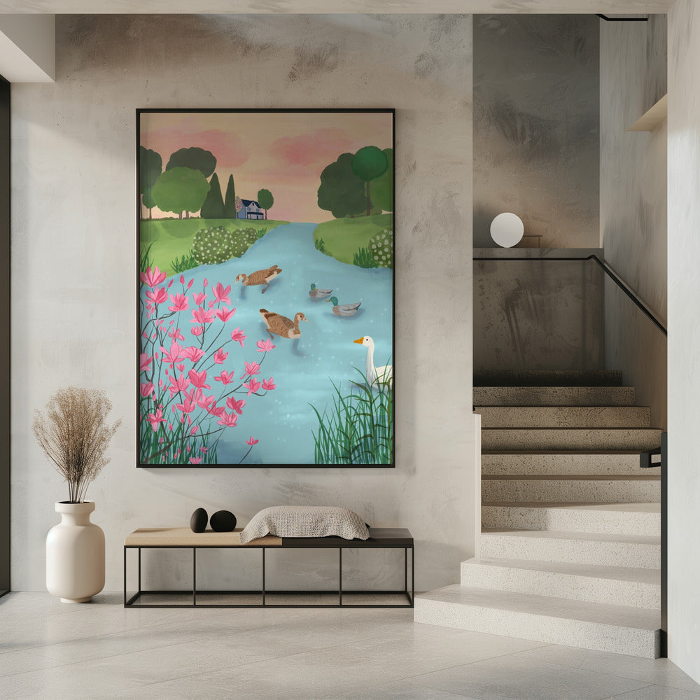 Enten auf Sommerpfaden | Poster