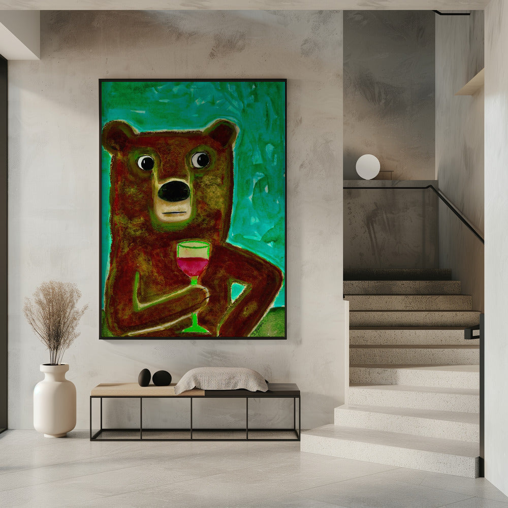 Herr Bär an der Bar | Poster