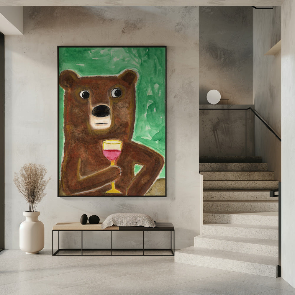 Herr Bär an der Bar | Poster