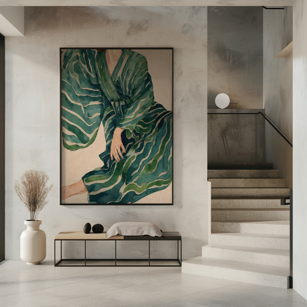 Grüner Kimono Flow | Poster