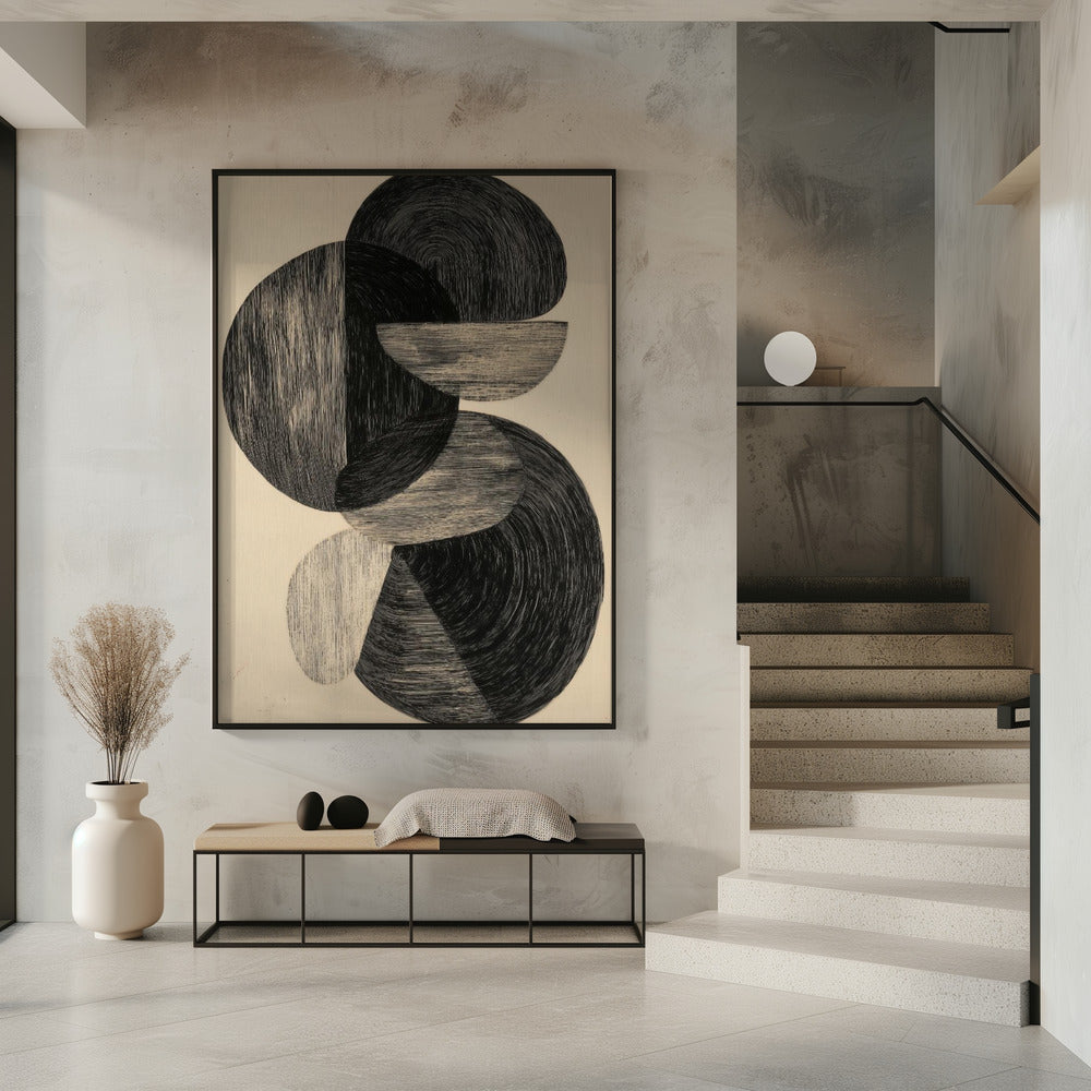 Schwarzes Freiform-Poster