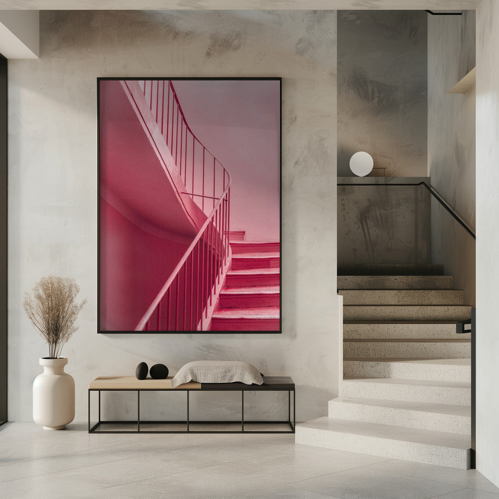 Pflaumentreppe | Architektonischer Minimalismus | Poster