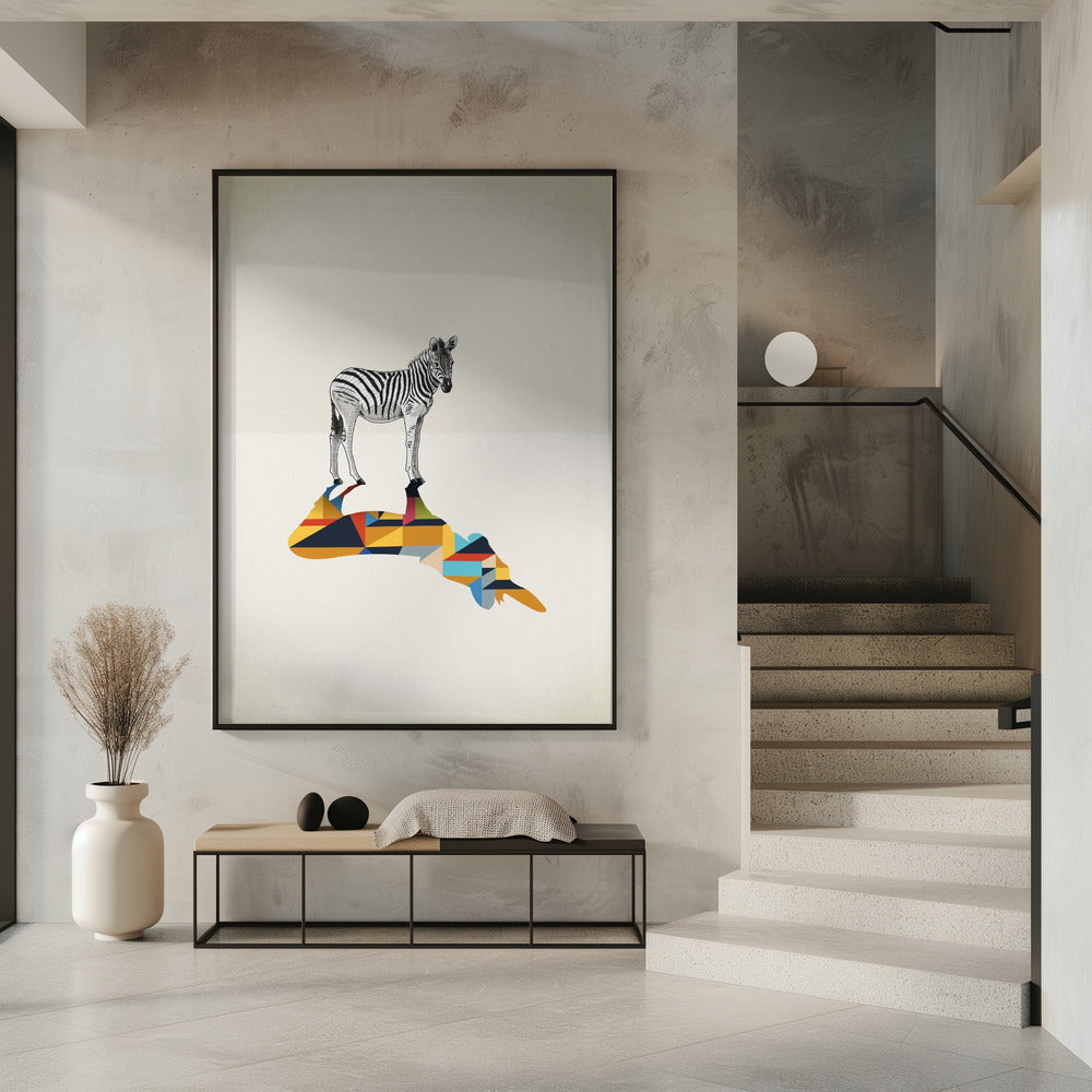 Gehender Schatten, Zebra | Poster