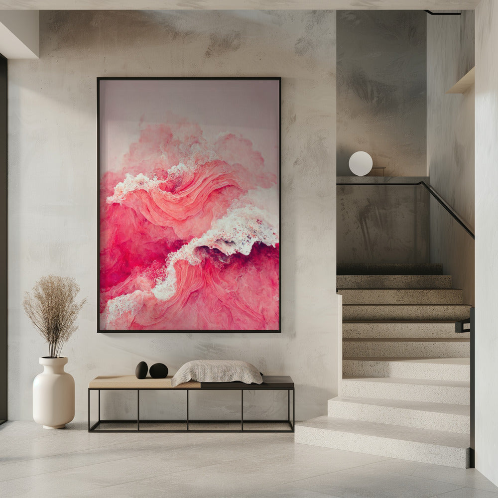 Purpurrote Wellen fließen | Poster
