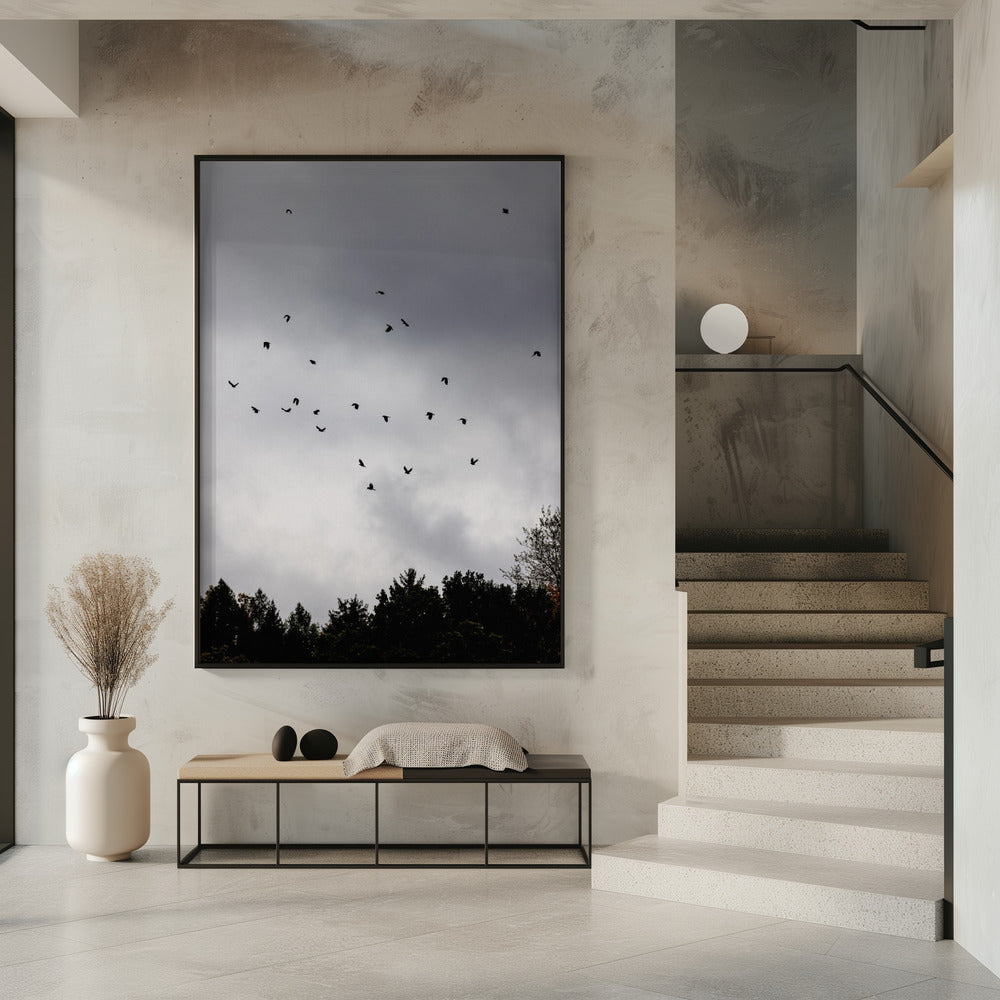 Vögel und Wolken 1 | Poster