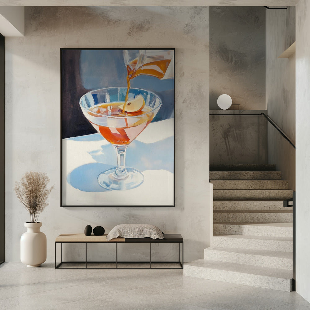 Zitronentee in ein Glas gießen | Poster