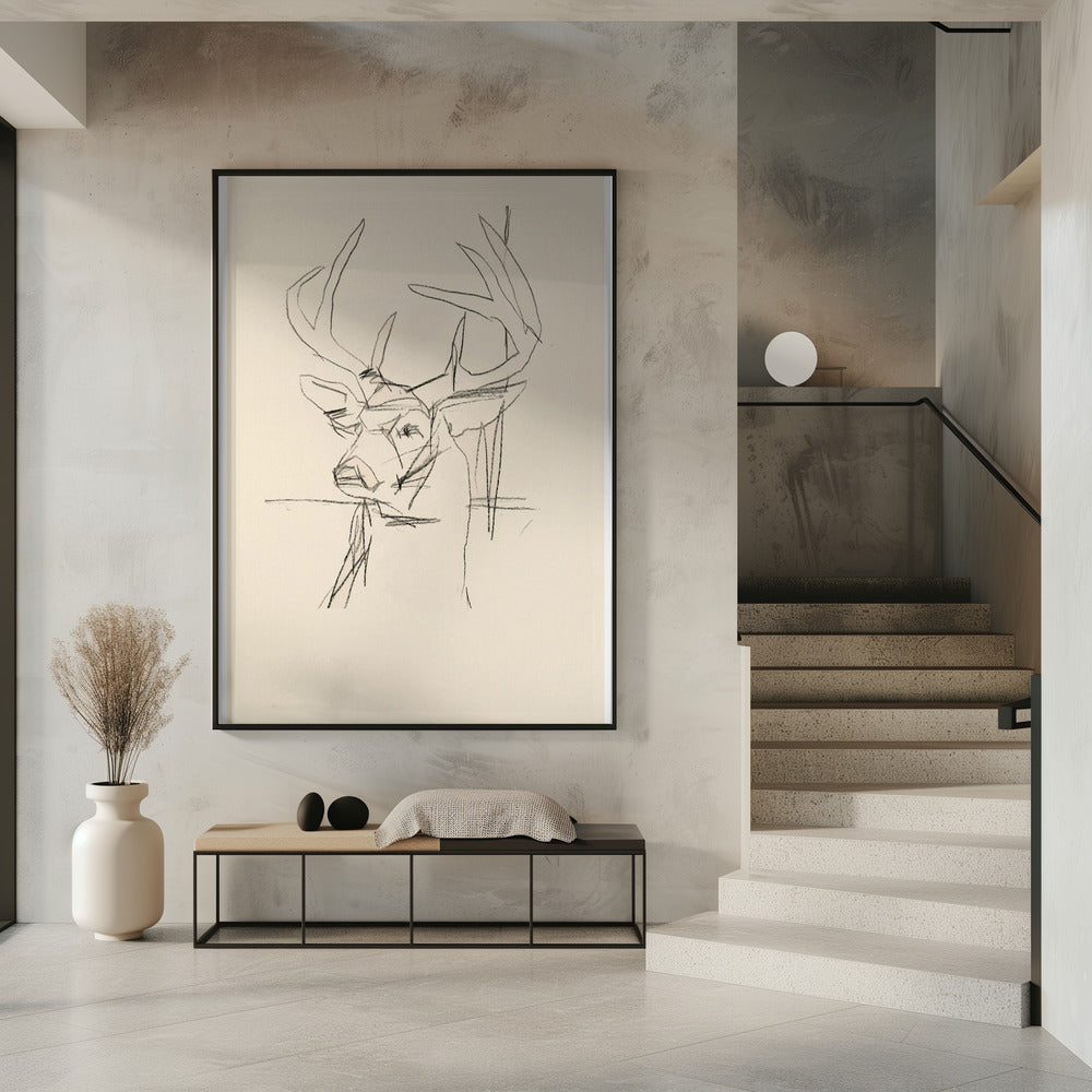 Étude Cerf (Hirsch) Nr.1 | Poster