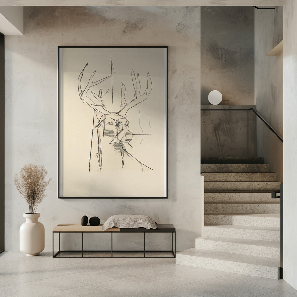 Etude Cerf (Hirsch) Nr.2 | Poster