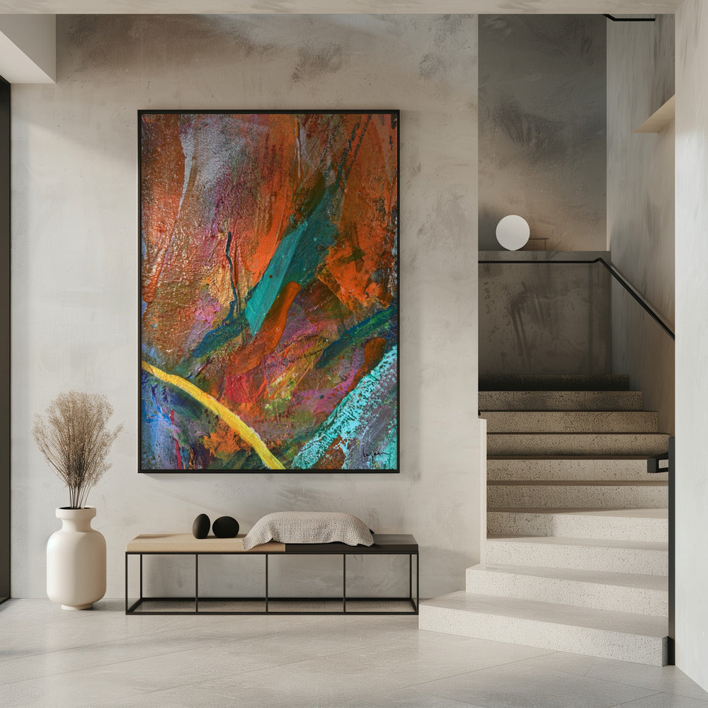 Lebendiges expressionistisches Orange | Poster