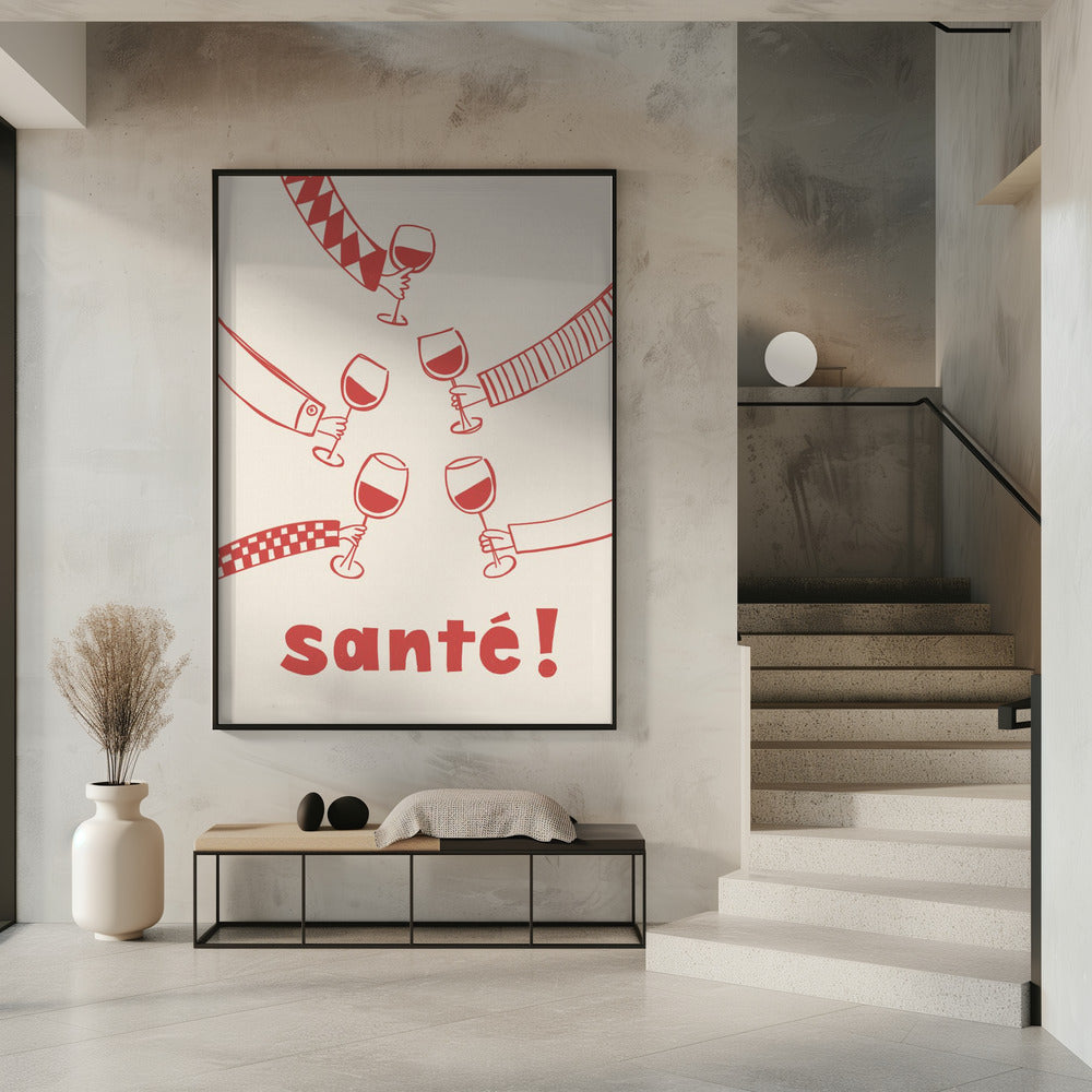 Santé! Weinparty mit Freunden | Poster
