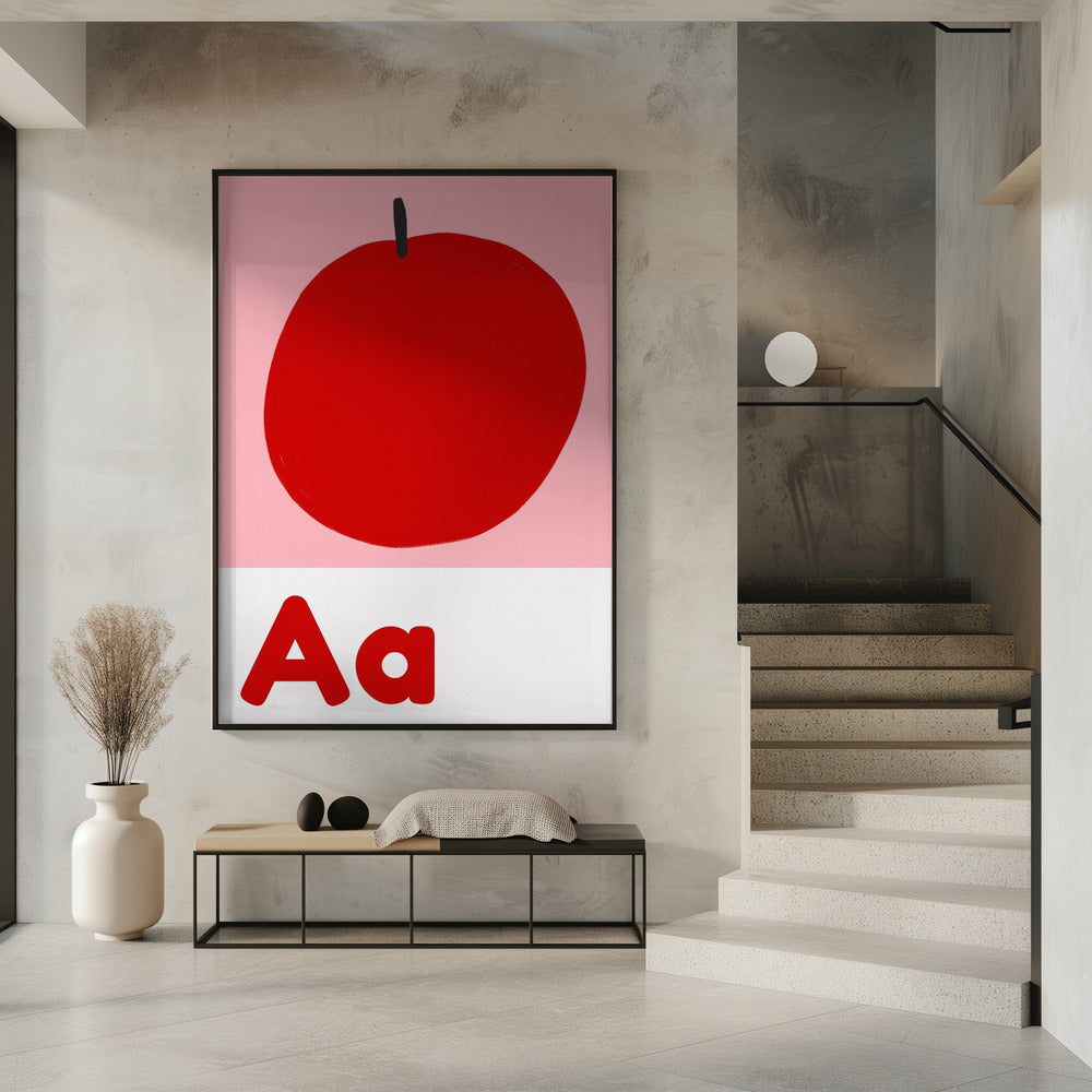 Rotes Apfelalphabet | Poster