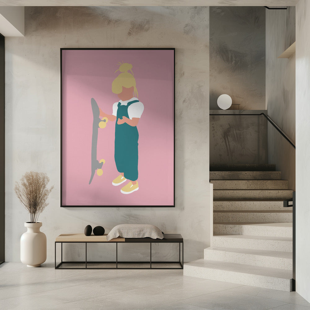 Juno – Skateboard-Mädchen-Silhouette | Poster