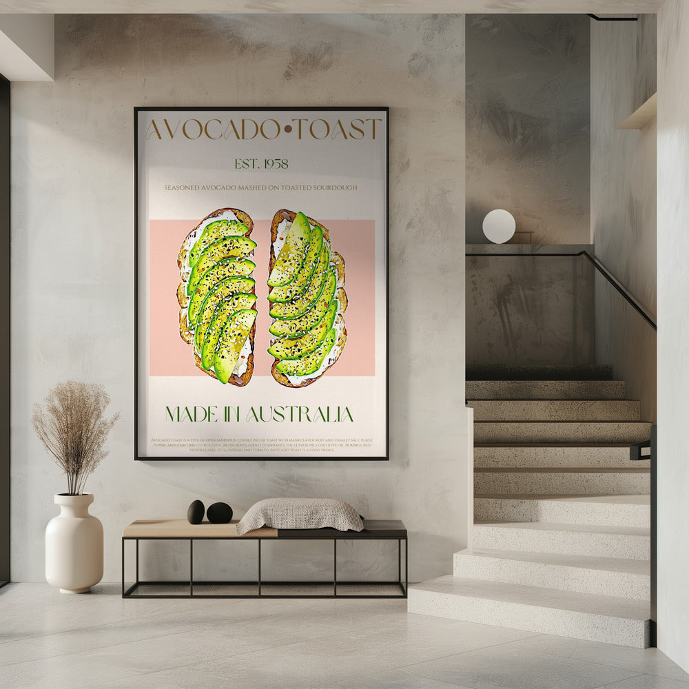 Toast mit Avocado | Poster