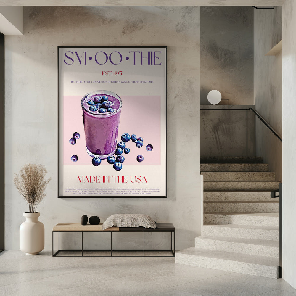Blaubeer-Smoothie-Illustration | Poster