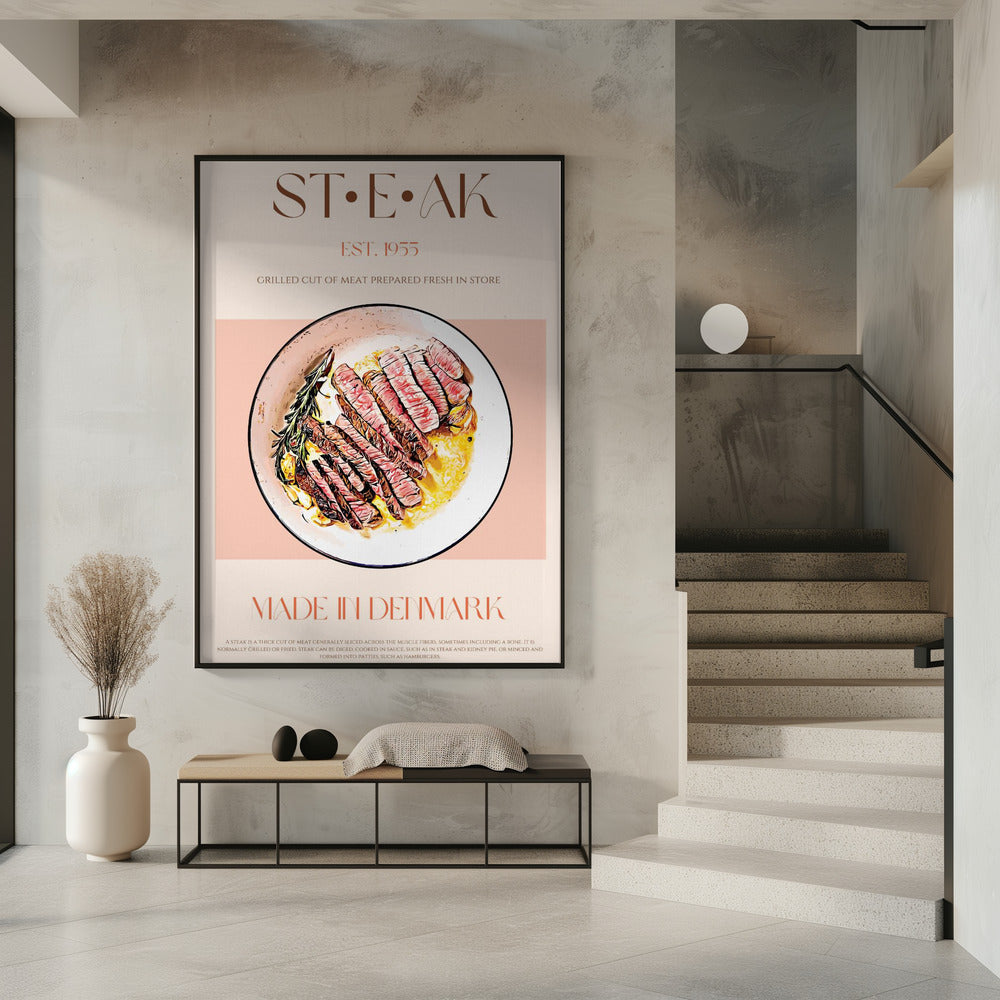 Grilled Meat Dish With Rosemary | Poster