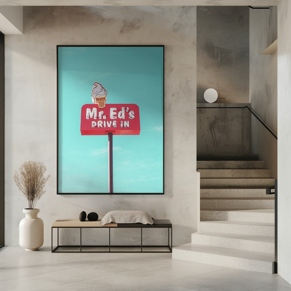 Mr. Ed's Drive-In-Vintage-Schild in Urbana, Missouri, USA | Poster