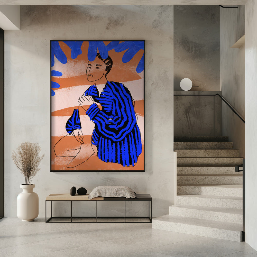 Blau gestreifte Träume | Poster