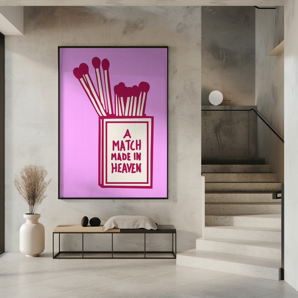 Streichholzschachtel mit Streichhölzern | Poster