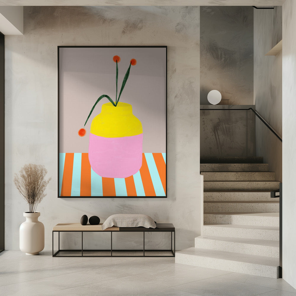 Kräftige Vase blüht | Poster