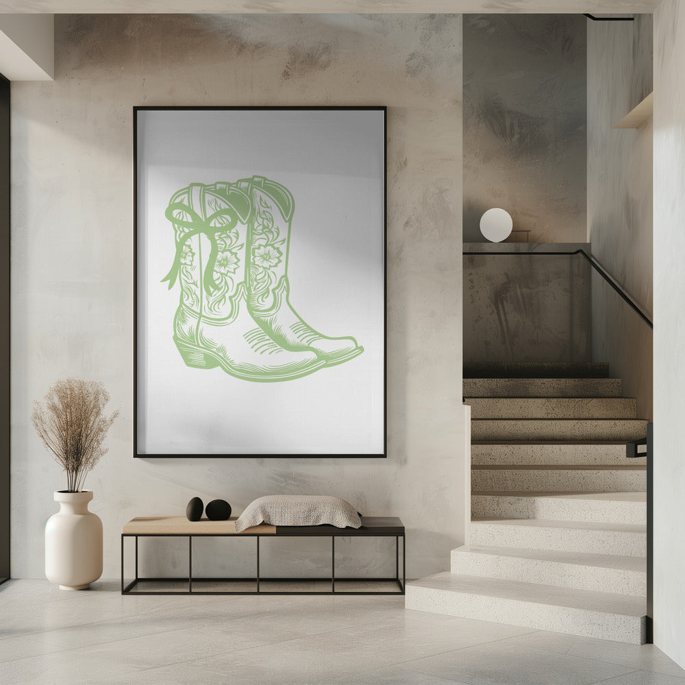 Floral Cowboy Boots | Poster