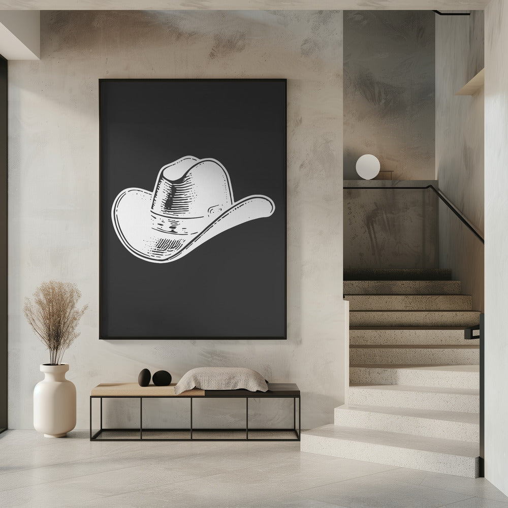 Schwarzer Cowboyhut | Poster
