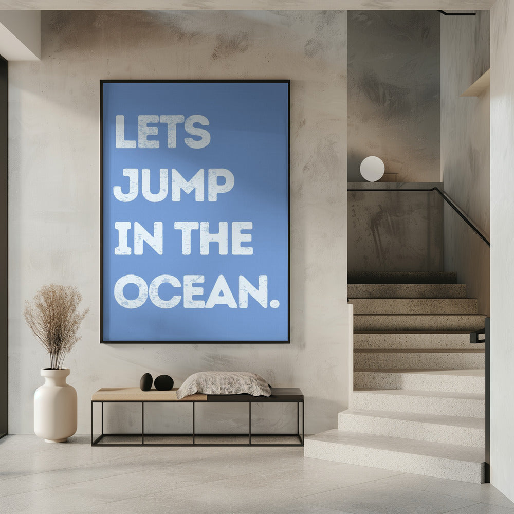 Sprung in den Ozean | Poster