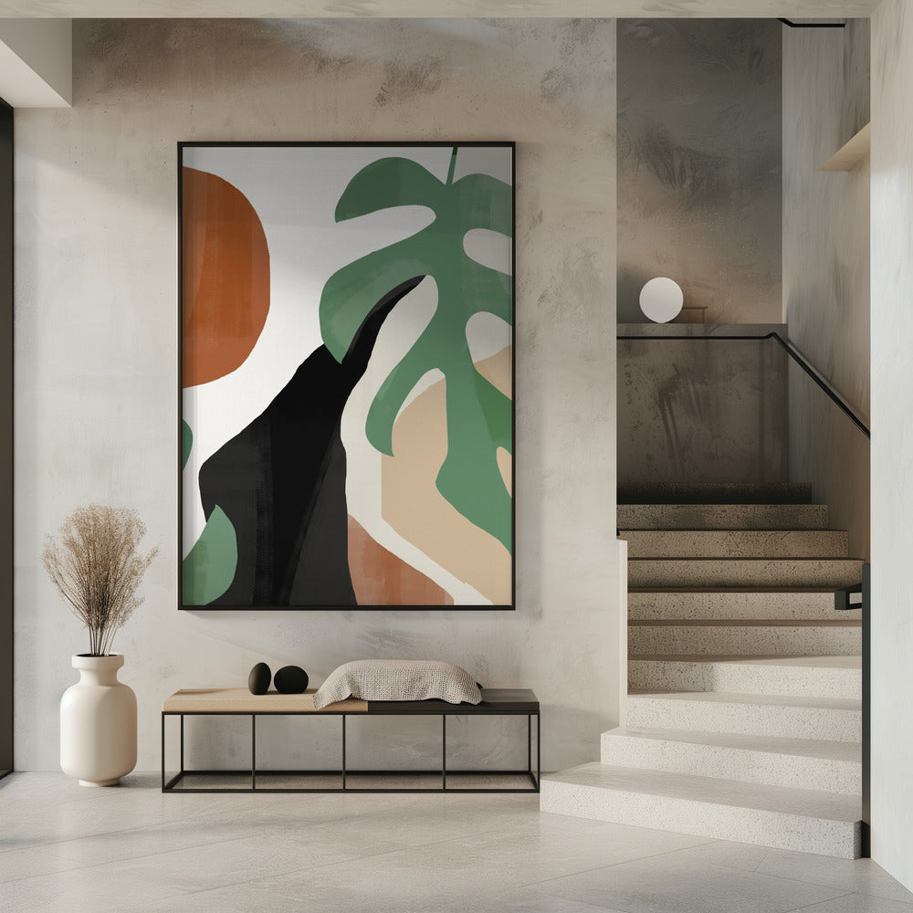 Abstract Art Tropical Leaves | Poster